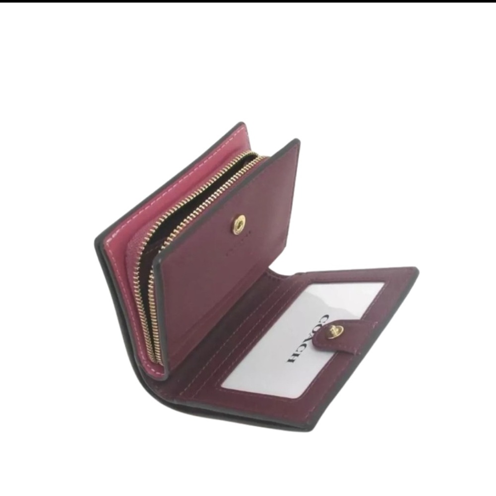 NWT Coach Pink and Brown Patterned Wallet - Picture 2 of 4